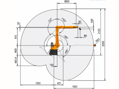 6 axis industrial robot KR8 R1610  industrial welding robot arm as mig welding robot图2