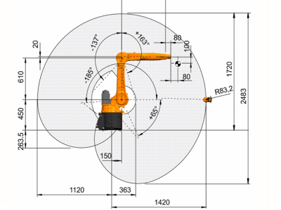 6 axis robot kuka KR 10 R1420 ARC,MIG,MAG,CO2 robot for mig welding robot图3