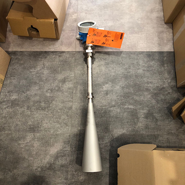 Radar measurement Time-of-Flight Micropilot FMR57 E+H  origin quality sensor  applying  solids level 