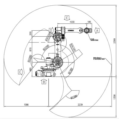 Robot Arm Milling Machine Payload 50kg Reach 2239mm HH050 with Hi5a-S60 Controller Milling Robot图2
