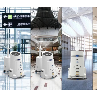 AI Clean Sweeper and Disinfection Smart Spray Robot for Mall/Office Intelligent Autonomous Navigatio图2