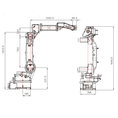 SF6-C2080 With 10KG Payload 2080MM Reach Robotic Arm As Industrial Robot And Welding Robot图4