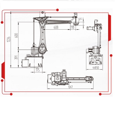 4 axis Palletizing Robot With 1492MM Reach  As Stamping Machine And Material Handling Equipment Part图4