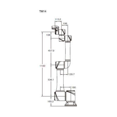 High Payload Cobot Of TM14 With 14KG Payload And 1100MM Reach Collaborative Robot For Engine Assembl图2
