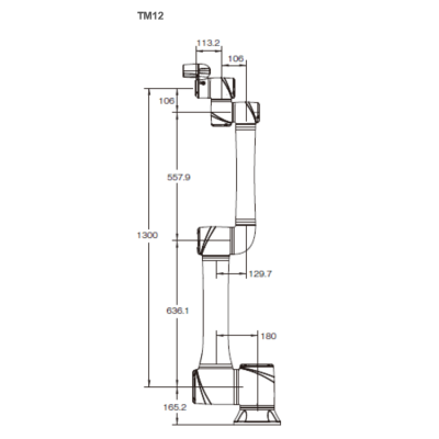 Intelligent Robot Of TM12 Cobot With 12KG Payload 1300MM Robotic Arm For CNC Loading And Unloading图4