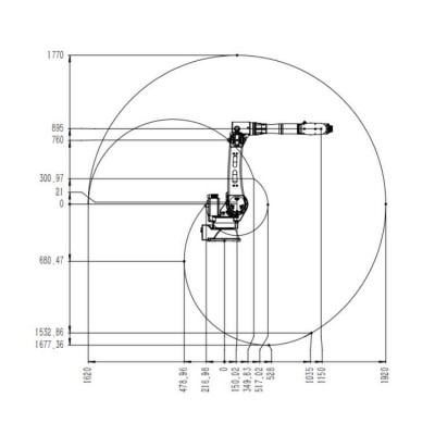 China Robotics Of TKB2690-20KG-1921mm With Robotic Arm Manipulator 6 Axis For Handling Robot图2