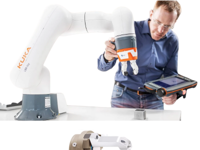 KUKA Cobot with Vision System for Inspection and Picking Palletizing AGV Mobile Applications Image 4