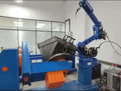 Welding Robotic Arm L-Shaped External Axis Positioner Machinery Industrial Equipment Image 3