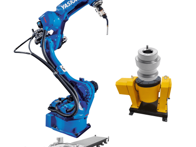 U-Shaped External Axis Robot Positioner YASKAWA KUKA Welding Robotic Arm Welding Workpiece Image 3