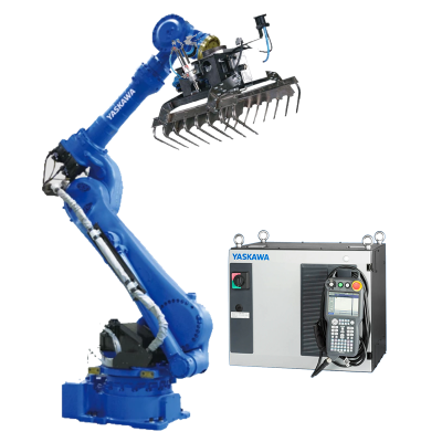 Yaskawa Arm GP225 Material Handling Robot Welding Station Image 2