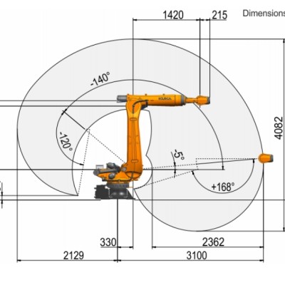 KUKA KR150 R3100-2 for Automated Part Loading & Grinding Image 2