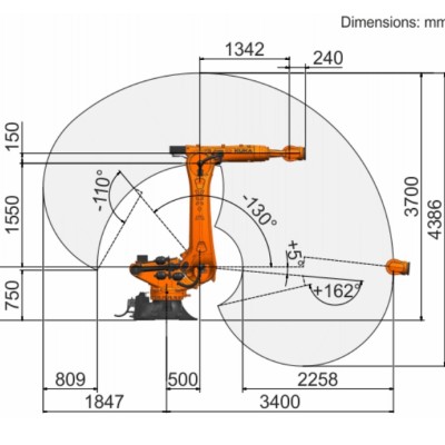 KUKA KR240 R3400-2 Robot Extended Reach for Grinding & Handling Image 2