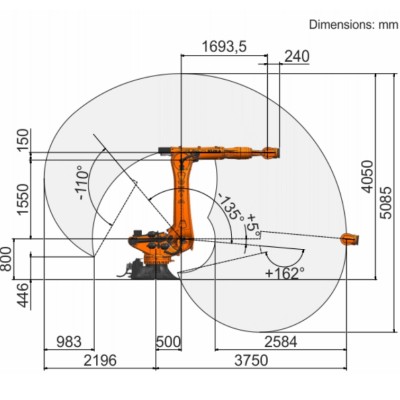 KUKA KR240 R3700-2 Grinding & Tending Robotic Material Handling System Image 4
