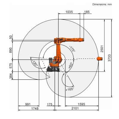 KUKA KR50 R2100 Compact Robot for Grinding & Loading Image 3