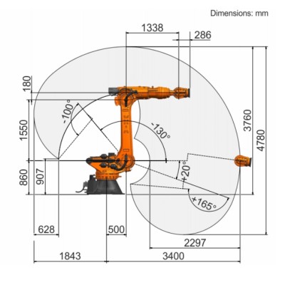 KUKA KR480 R3400-2 Palletizing Robot with Long Reach Image 3