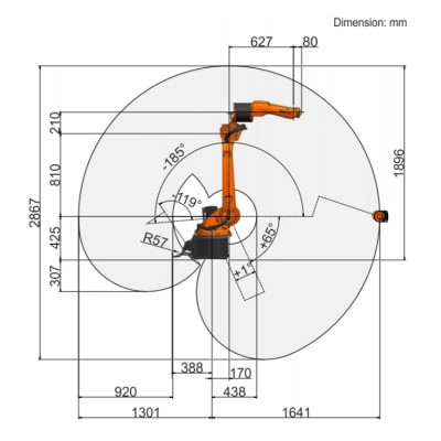 KUKA KR8 R1640-2 arc HW Water-Cooled Welding Robot with Handling Image 3