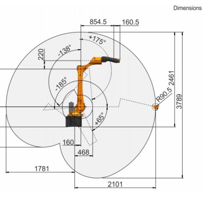 KUKA KR8 R2100-2 arc HW Maximum Reach Welding & Material Handling Package Image 3